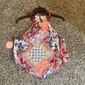 Rose and grey top NWT
